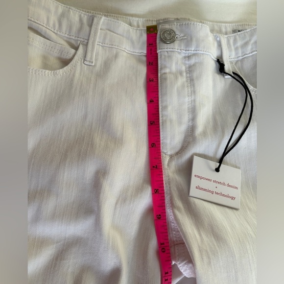 New Skinny Girl Women's Jeans Skinny Ankle Jeans White Denim W/ Blue Stripe 26/2 - Picture 7 of 12